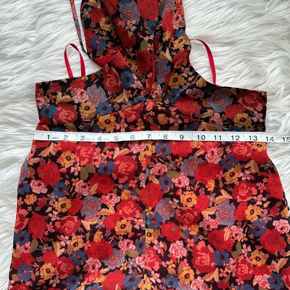 X Revolve House of Harlow 1960 "Joelle Red Floral Jumpsuit" Size S - Picture 14 of 15